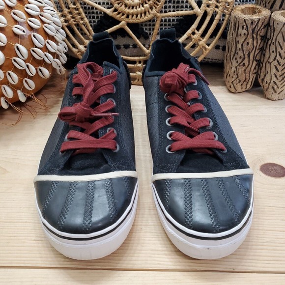 Sorel Sentry Distressed Leather Sneakers Colorblock Gray Black Men's 11.5 EUC - Picture 2 of 15